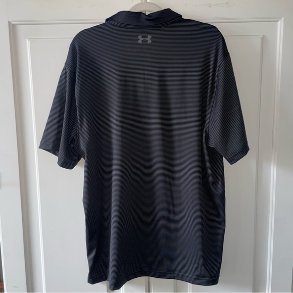 Under Armour The Performance Polo Black and Grey Stripes - Picture 3 of 5